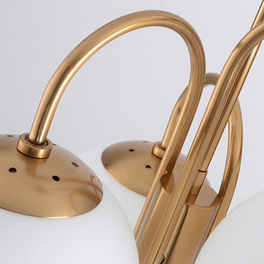 Gooseneck Orb 6-Light Chandelier