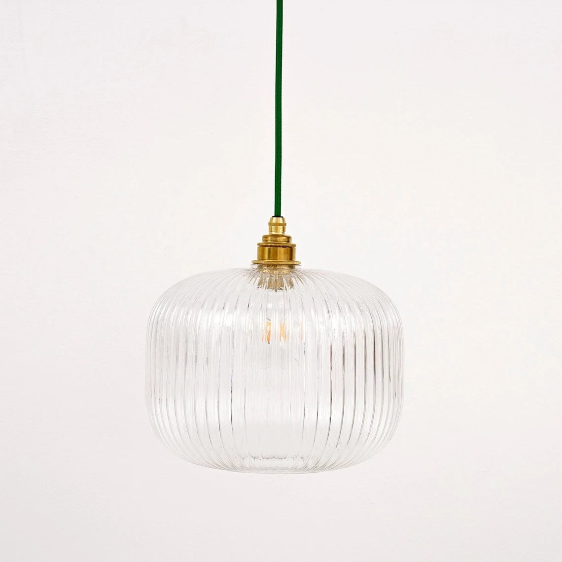 Luxury Ribbed Clear Glass Pendant