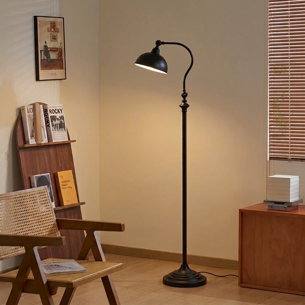 Adjustable Metal Reading Floor Lamp