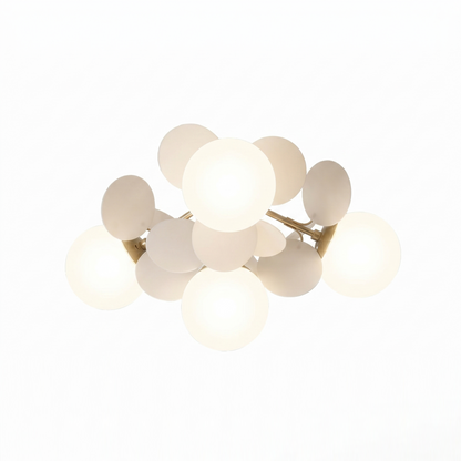 White Petal Cloud Flush Mount Light