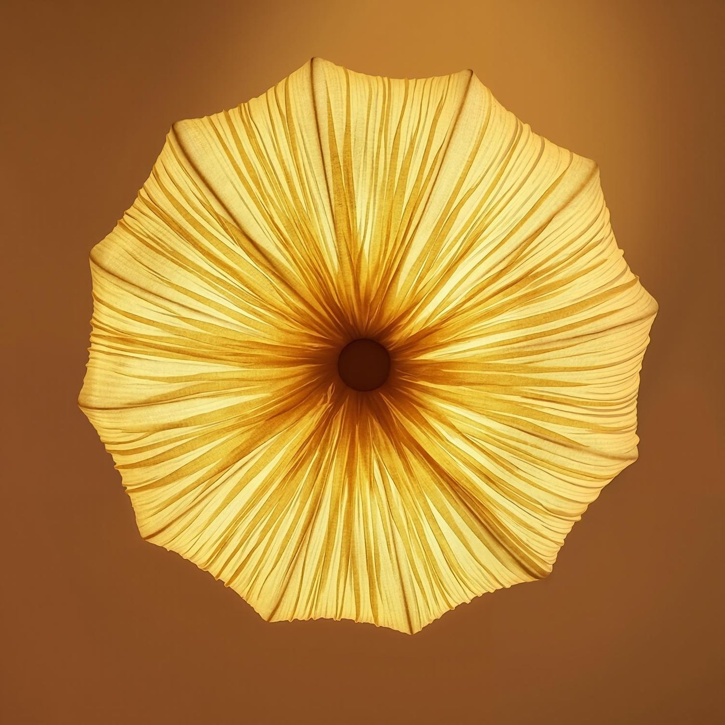 Pleated Parasol Fabric Chandelier