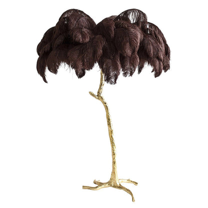 Ostrich Feather Floor Lamp, 160cm