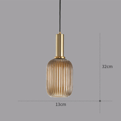 Retro Stained Glass Lantern Pendant