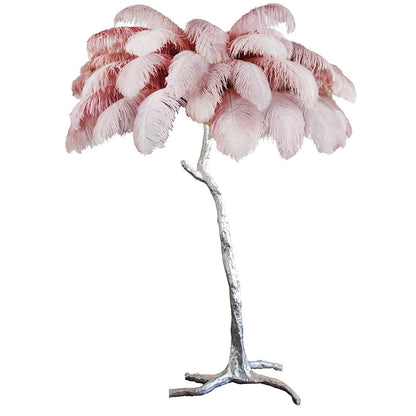 Ostrich Feather Floor Lamp, 160cm
