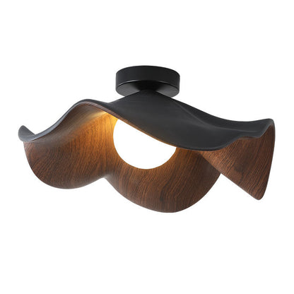 Retro Wood Grain Ceiling Light