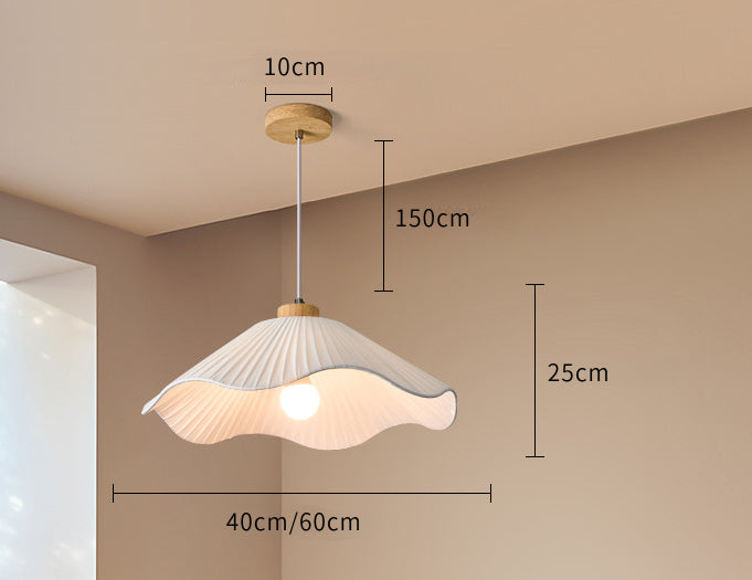 White Fabric Minimalist Pendant Light