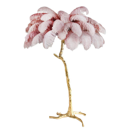Ostrich Feather Floor Lamp, 160cm