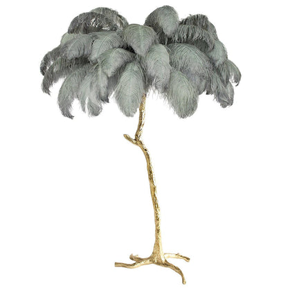 Ostrich Feather Floor Lamp, 160cm