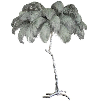 Ostrich Feather Floor Lamp, 160cm