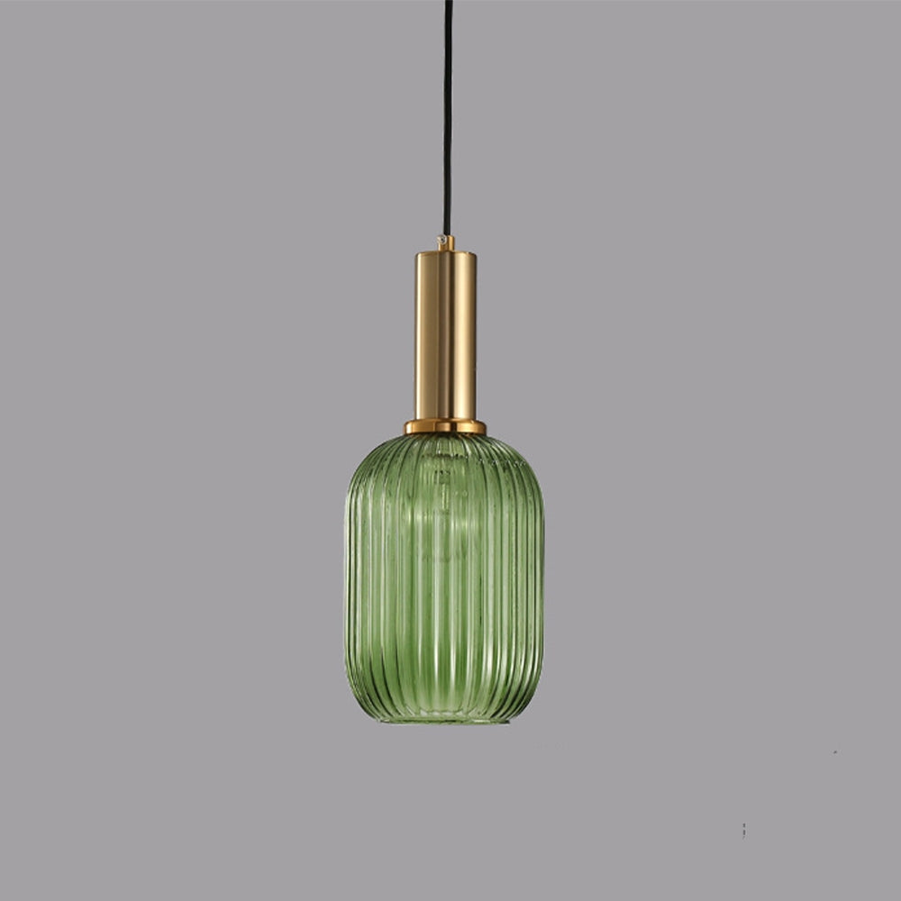 Retro Stained Glass Lantern Pendant