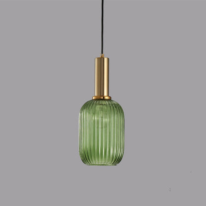 Retro Stained Glass Lantern Pendant