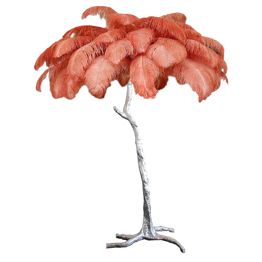 Ostrich Feather Floor Lamp, 160cm