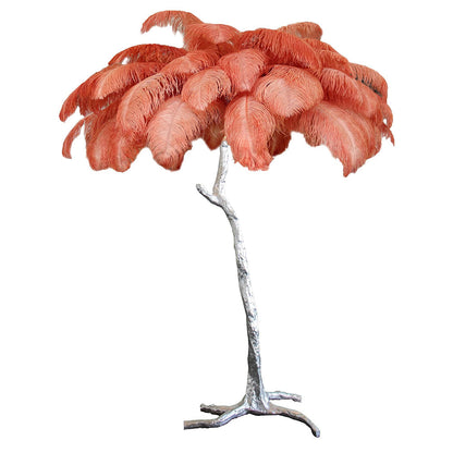 Ostrich Feather Floor Lamp, 160cm