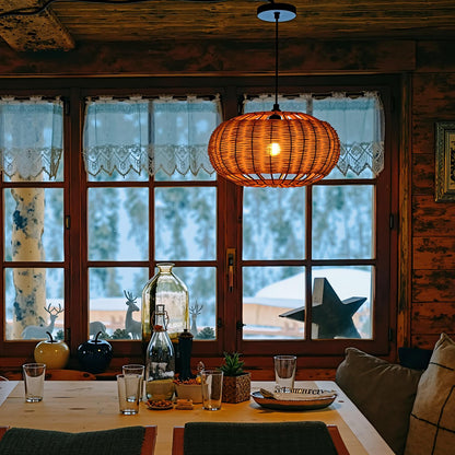 Wabi-Sabi Rattan Chandelier