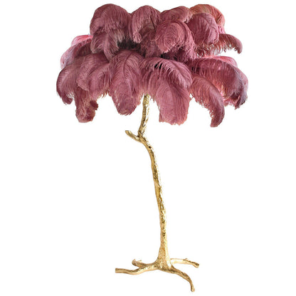 Ostrich Feather Floor Lamp, 160cm