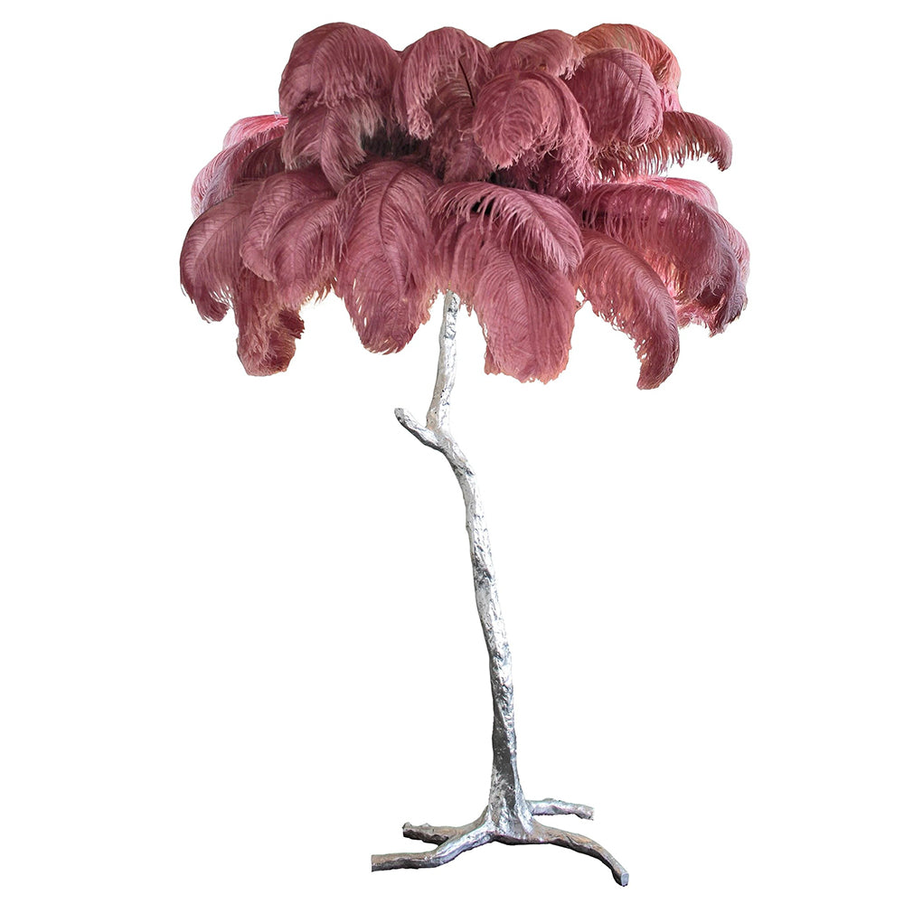 Ostrich Feather Floor Lamp, 160cm
