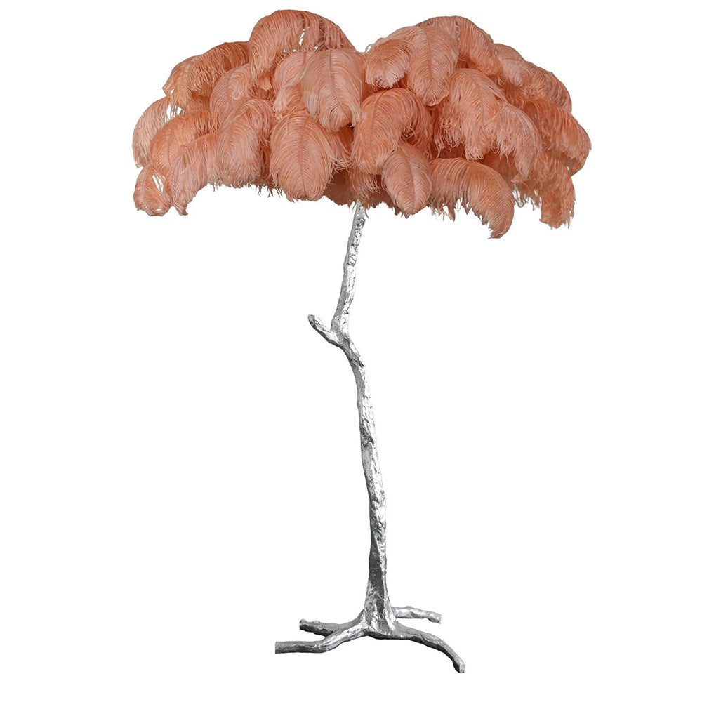 Ostrich Feather Floor Lamp, 160cm