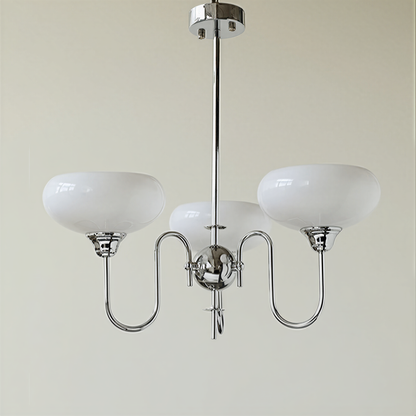 Chrome Gooseneck Globe Chandelier
