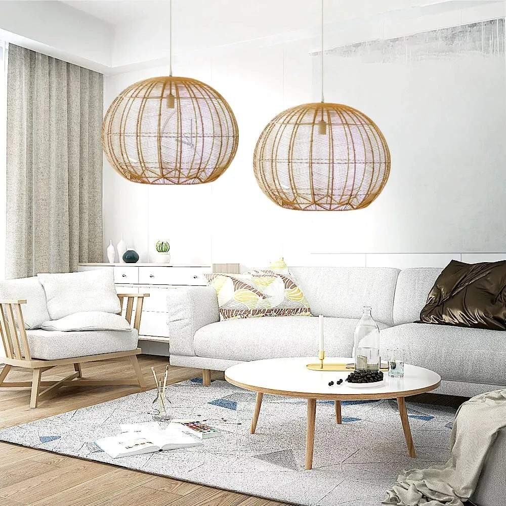 Japanese Rattan Woven Pendant Shade