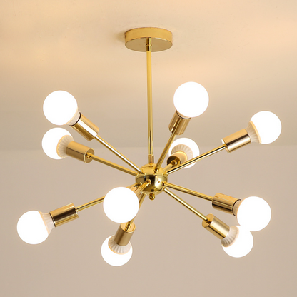 Gold Sputnik Starburst Chandelier