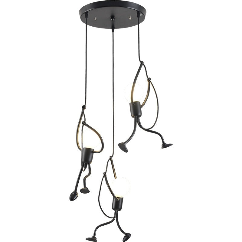 Iron Figure Adjustable Pendant Light