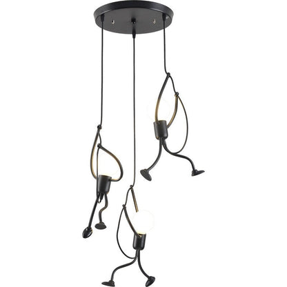 Iron Figure Adjustable Pendant Light