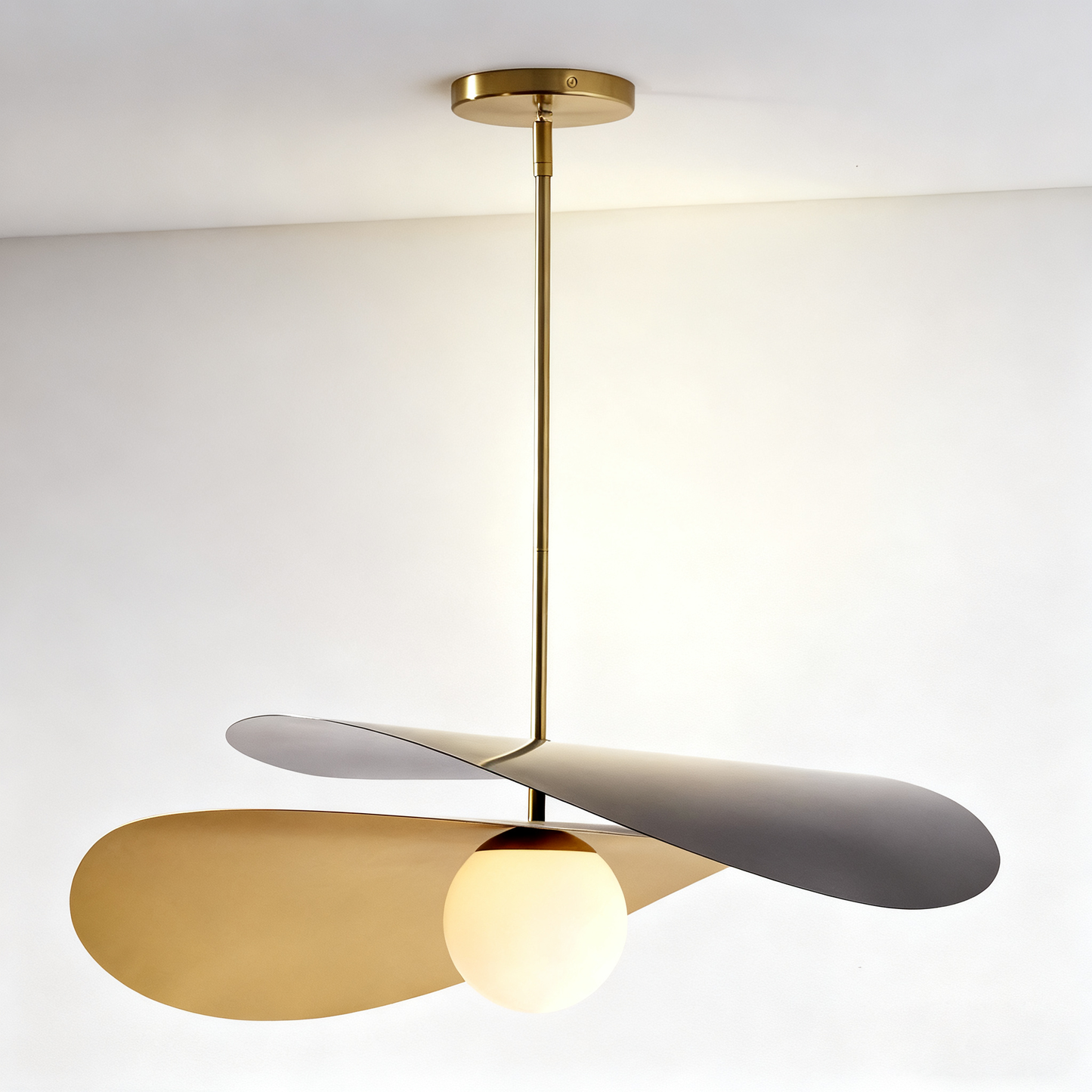 Layered Metal Petal Chandelier