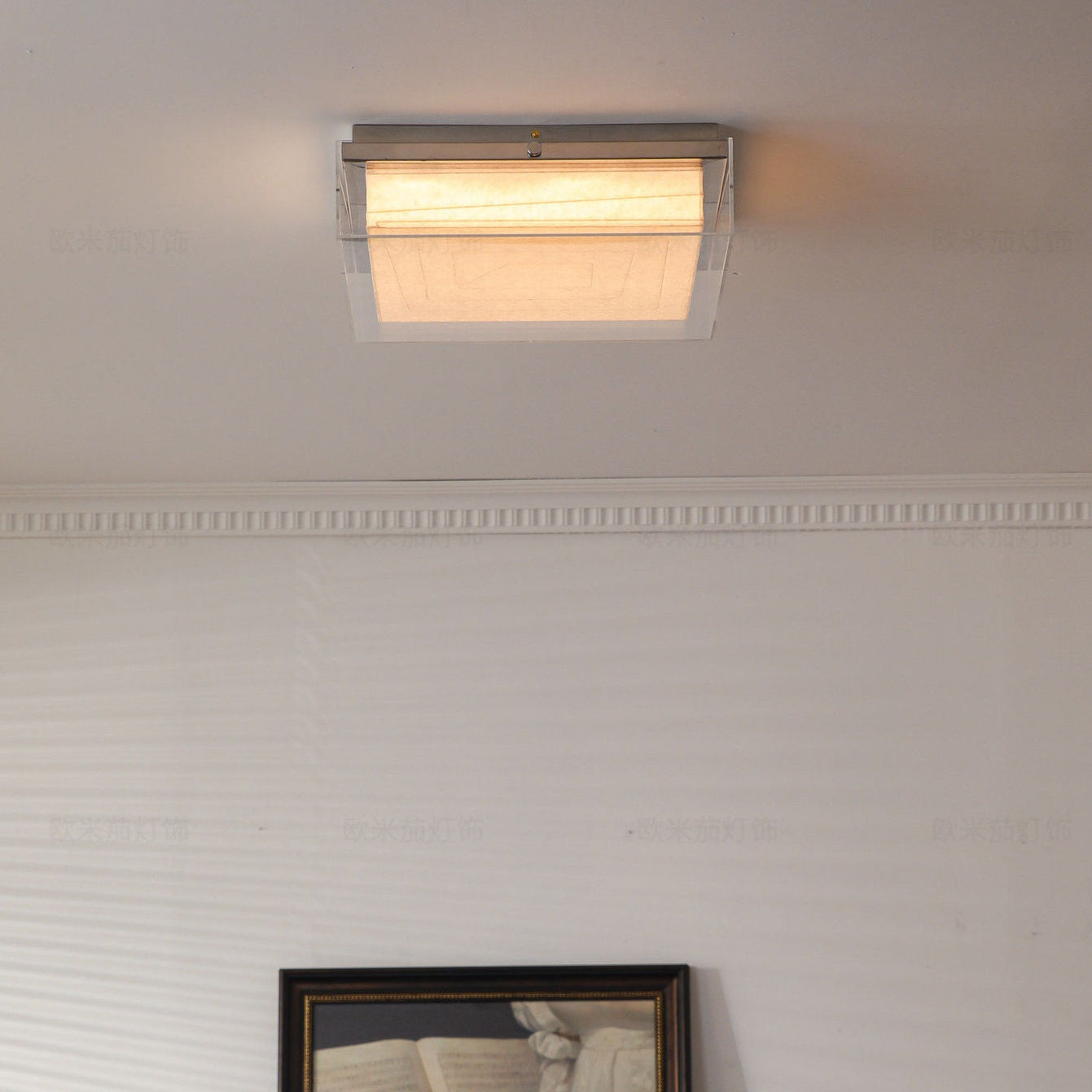 Layered Square Acrylic Flush Mount