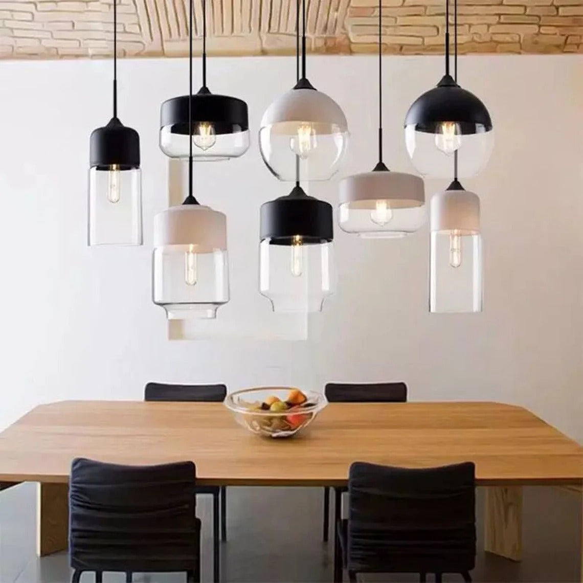 Industrial Rustic Glass Pendant Light