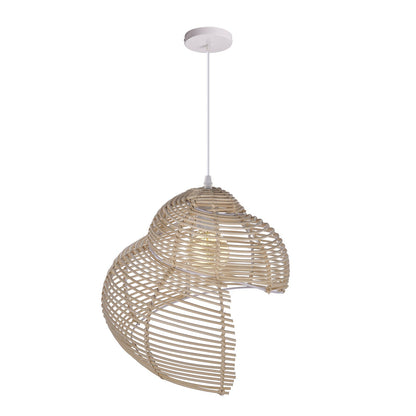 Woven Rattan Ribbon Pendant Light