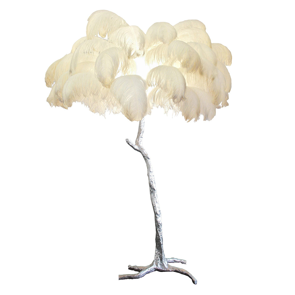 Ostrich Feather Floor Lamp, 160cm