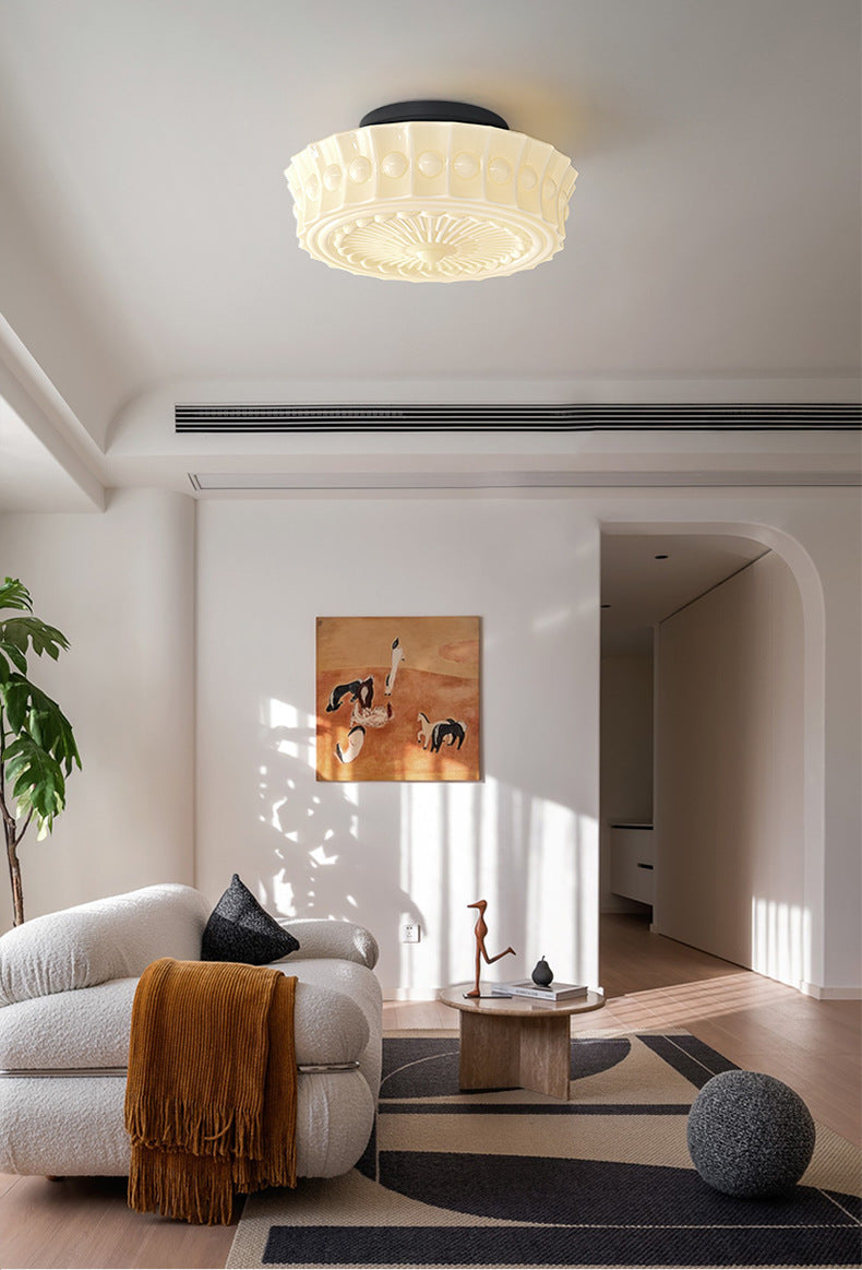 French Vintage Glass Ceiling Light for Bedrooms and Hallways-[Modern pendant lighting for bedroom and living space]-Demolights UK