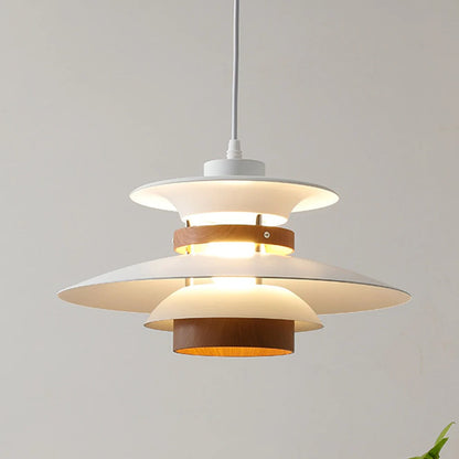 Nordic Wood and Aluminium Pendant Light