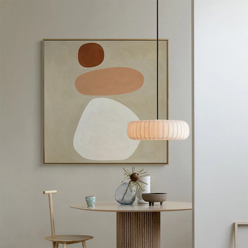 White Membrane Art Deco Pendant Light