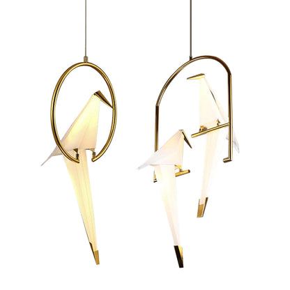Paper Crane Origami Bird Pendant Light