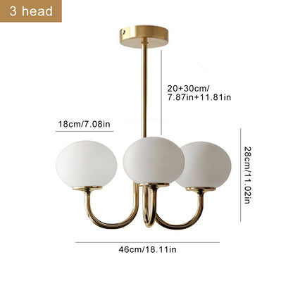 Candy Colour Gooseneck Globe Chandelier