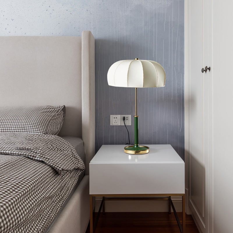 Mid-Century Fabric Shade Table Lamp