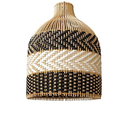 Tall Rattan Woven Light Fixture