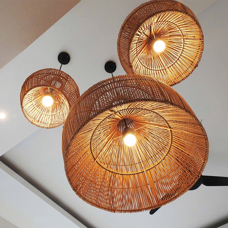 Rattan Gourd Pendant Light
