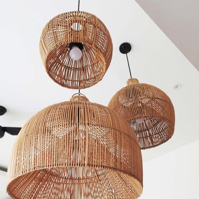 Rattan Gourd Pendant Light