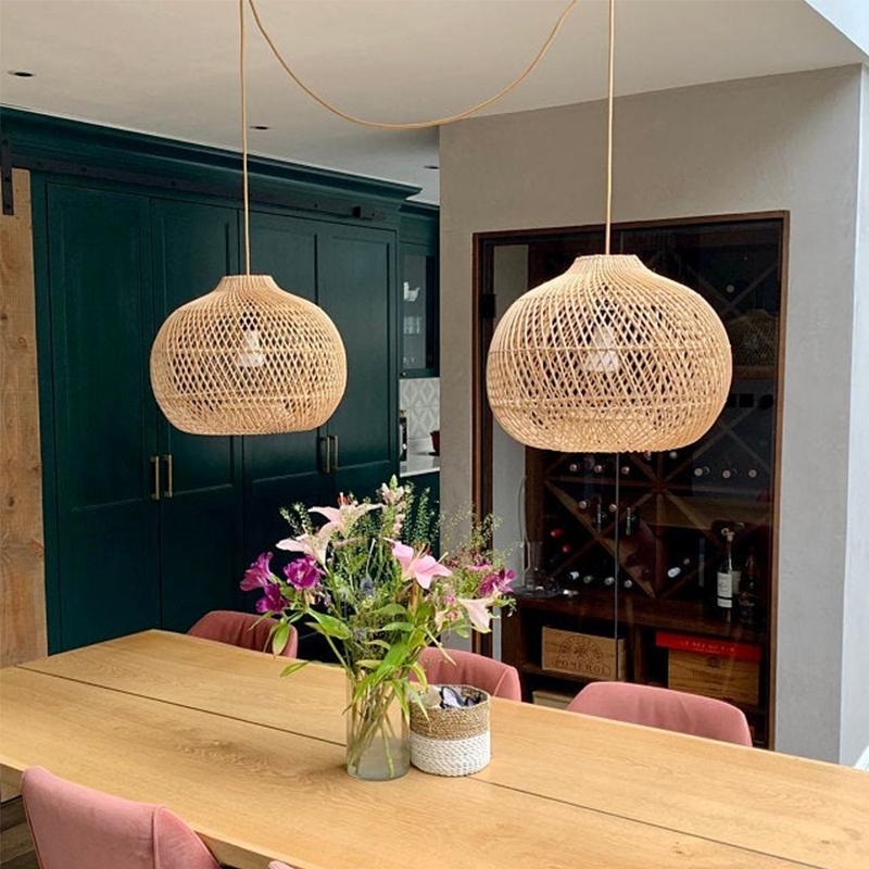 Handmade Rattan Wicker Pendant Shade