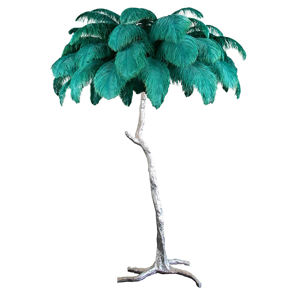Ostrich Feather Floor Lamp, 160cm