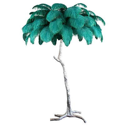 Ostrich Feather Floor Lamp, 160cm