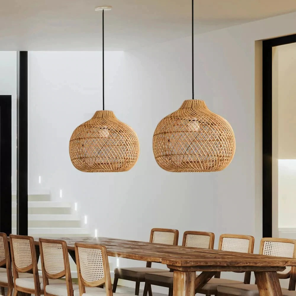 Handmade Rattan Wicker Pendant Shade