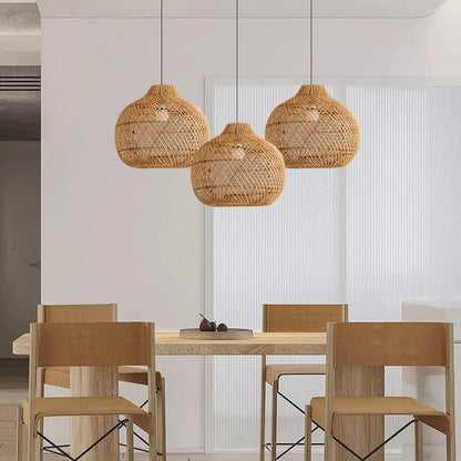 Handmade Rattan Wicker Pendant Shade