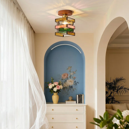 Handcrafted Stained Glass Ceiling Light
