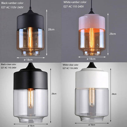 Industrial Rustic Glass Pendant Light