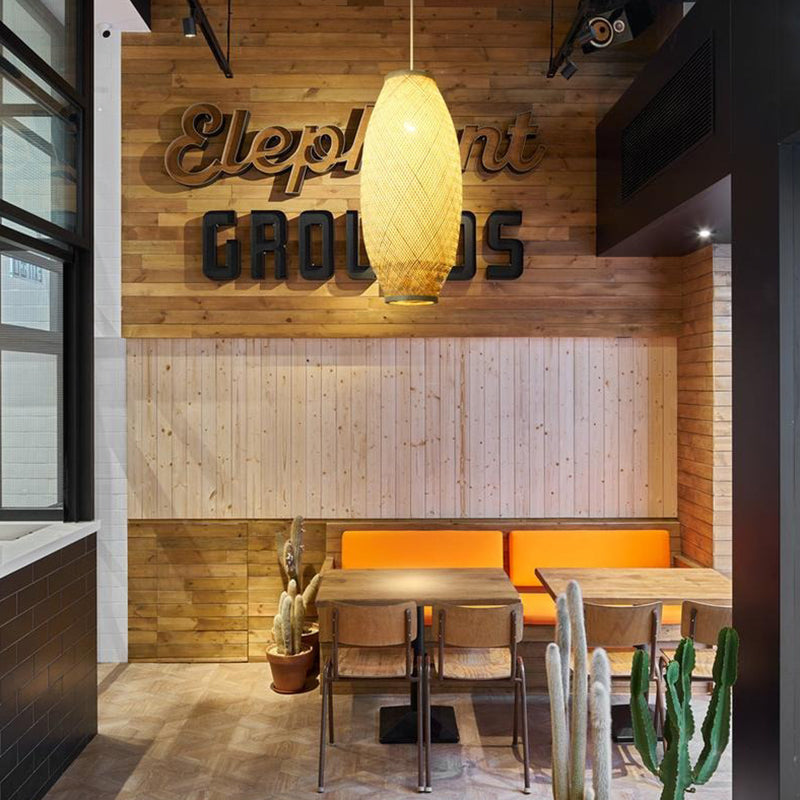 Tall Bamboo Column Pendant Light