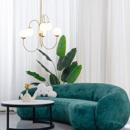 Gooseneck Orb 6-Light Chandelier