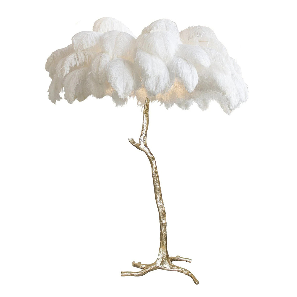 Ostrich Feather Floor Lamp, 160cm
